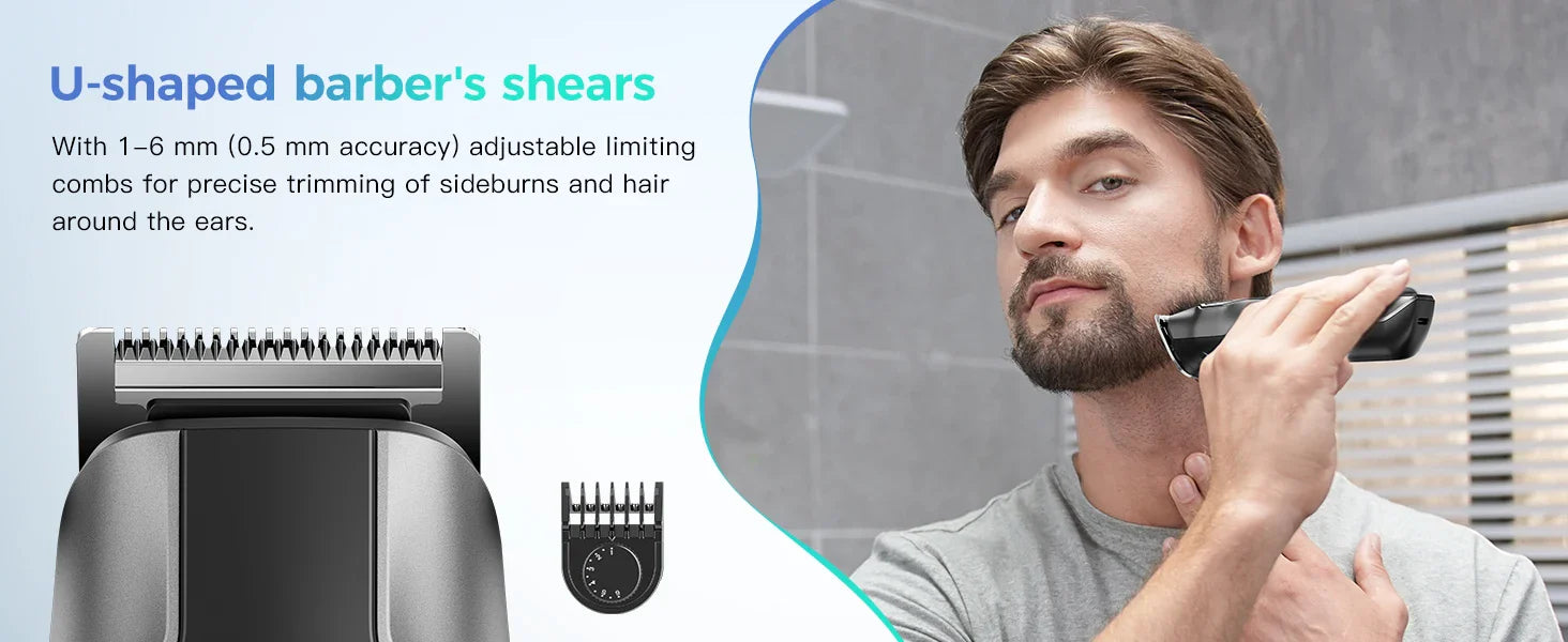 4-in-1 Cordless Hair Clipper & Grooming Kit with LED Display-3